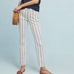 Anthropologie NWT Pelcro Striped High Rise Bootcut